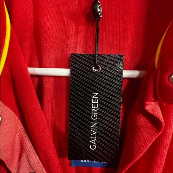 Galvin Green Coral Pink Sleeveless Golf Polo Romper with Waist Detail - Picture 3 of 13